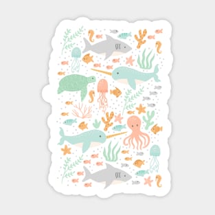 Under the Sea - Navy Sticker